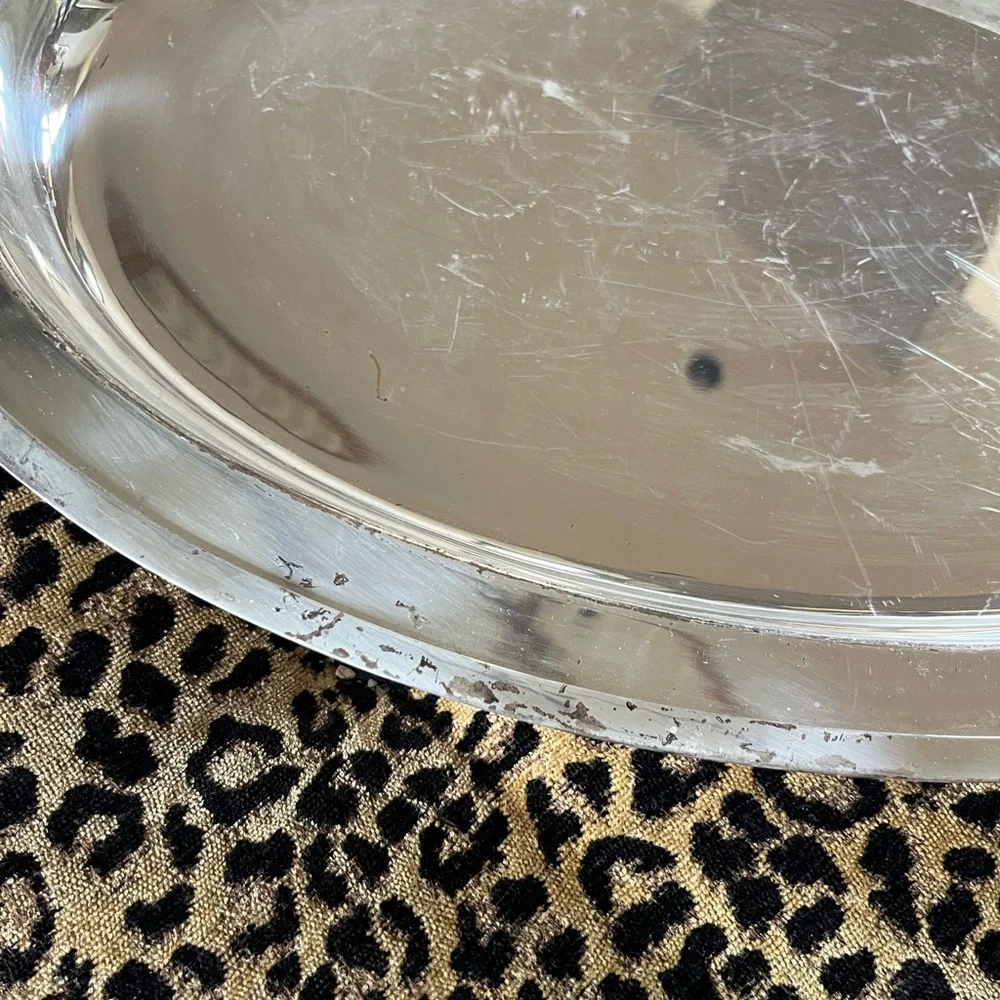 Williams Sonoma Large Silver Oval Tray NWT